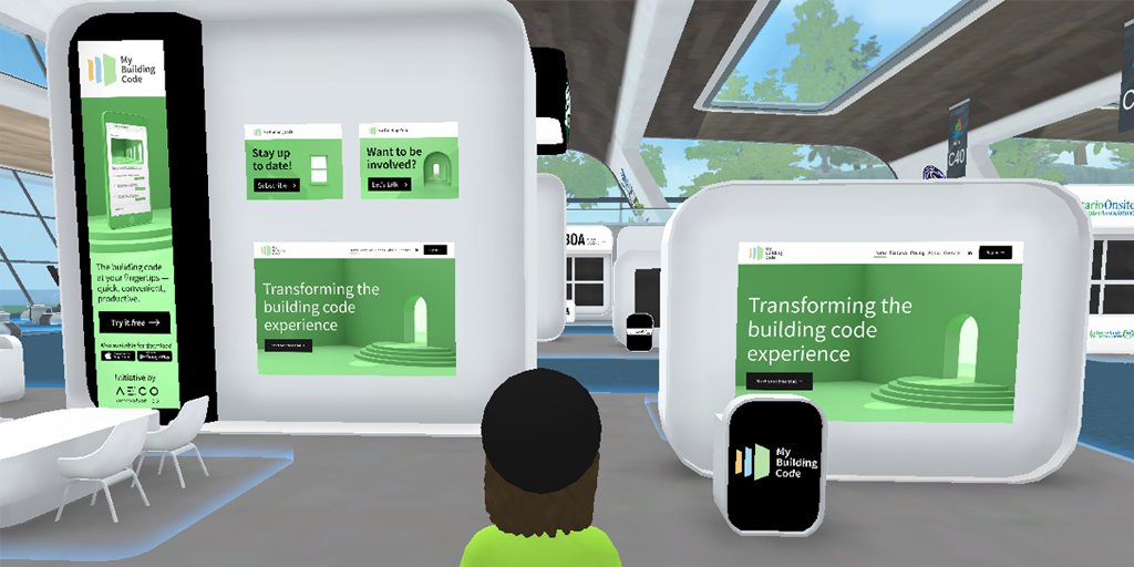 MyBuildingCode1's tweet image. Visit us today at the @aeco_lab booth in the @OBOA_Office Virtual AMTS 2020 expo hall. We&apos;ll give you a private tour of the FREE app that transforms the Ontario Building Code experience!

#OBOAAMTS2020 #ontariobuildingcode #buildingcode #digitization #innovation