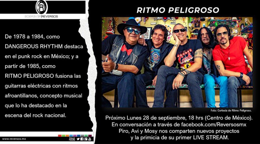 📣‼️🔥Hoy  lunes 28 de septiembre a las 18:00 hrs. subiremos la #conversación de Aida Maltrana con los integrantes de la emblemática banda <a href="/Ritmo_Peligroso/">Ritmo Peligroso Oficial</a> 

  ‼️‼️🔥 
#Imperdible 

#Punk  #pospunk #rockmexicano #música