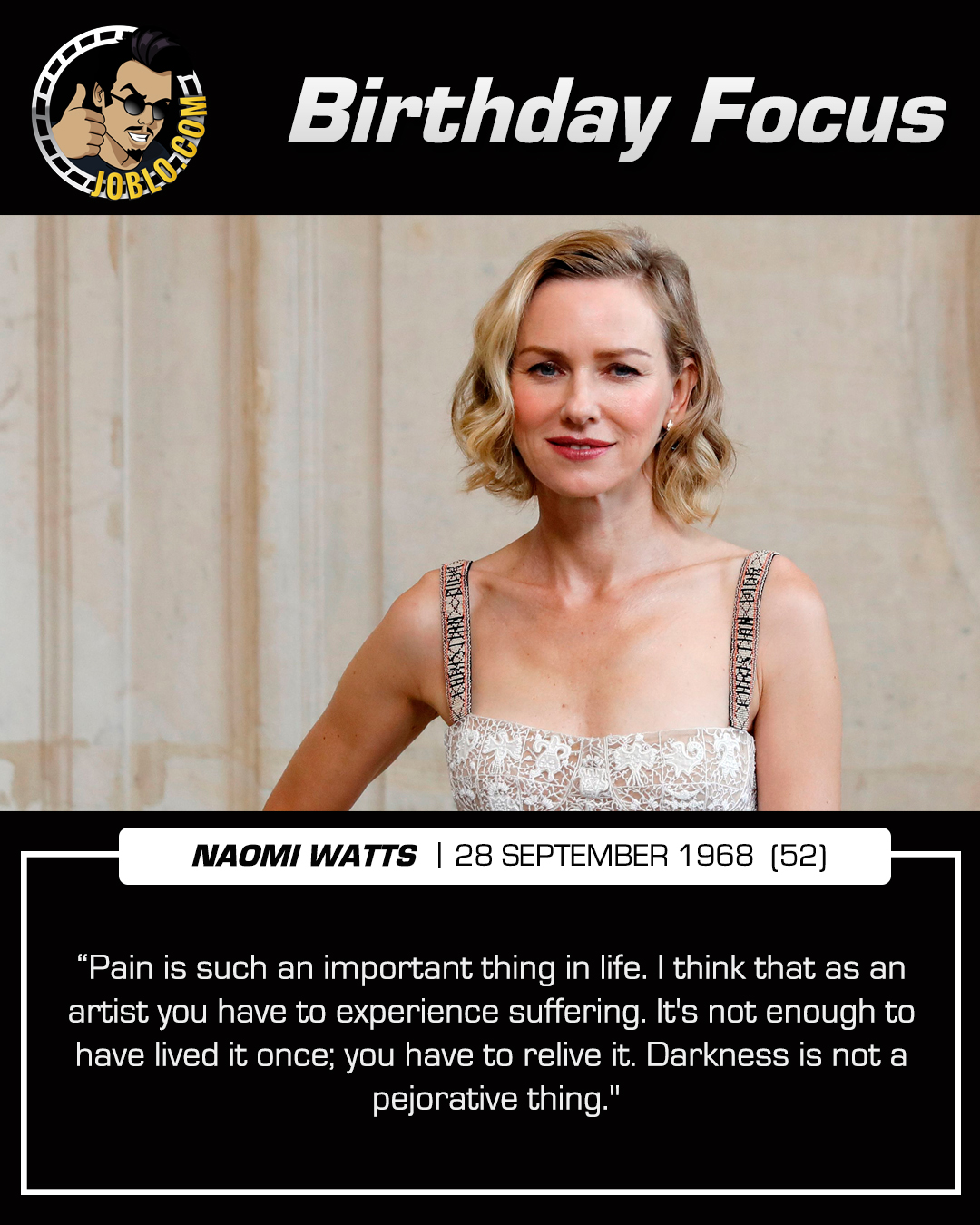 Happy 52nd birthday to Naomi Watts!

What is your favorite performance of hers? 