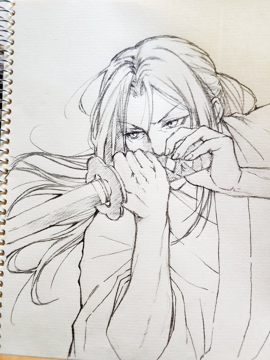TV観ながら落書き。
左之さんが途中から土方さんになってしまった..描き分け出来るようになりたぃ (そして相変わらず写メヘタ) 