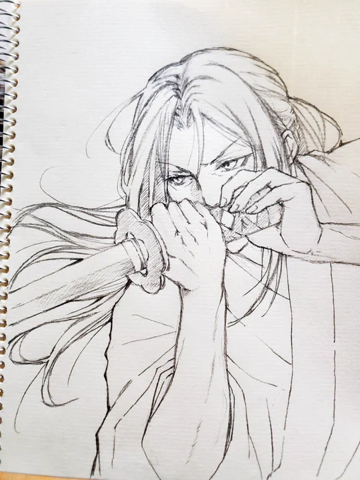 TV観ながら落書き。
左之さんが途中から土方さんになってしまった..描き分け出来るようになりたぃ (そして相変わらず写メヘタ) 
