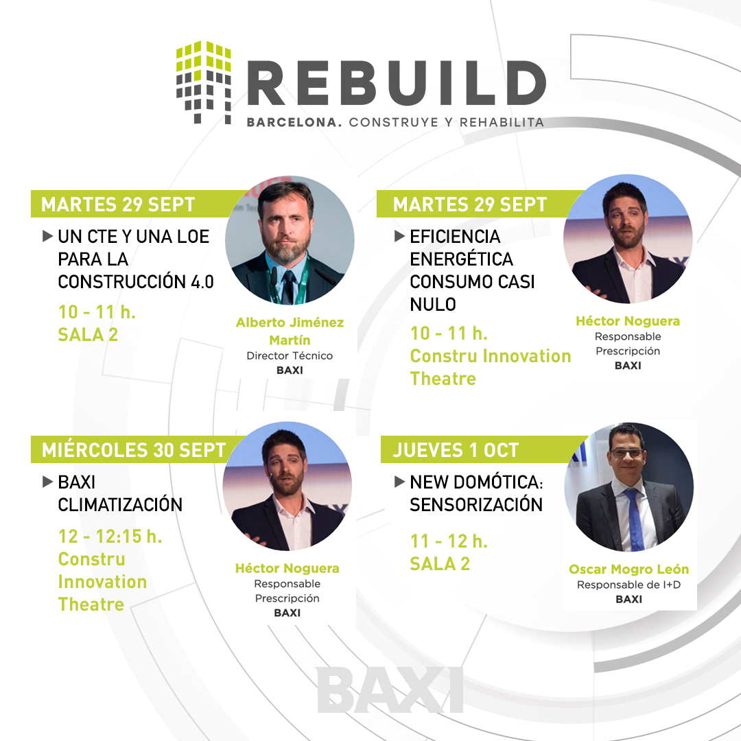¿Preparados? Mañana comienza #Rebuild2020 <a href="/rebuildexpo/">REBUILD</a>, no te pierdas las mejores conferencias para que estés actualizado con las últimas novedades del sector. ¡Te esperamos en nuestras ponencias! #BAXIContigo