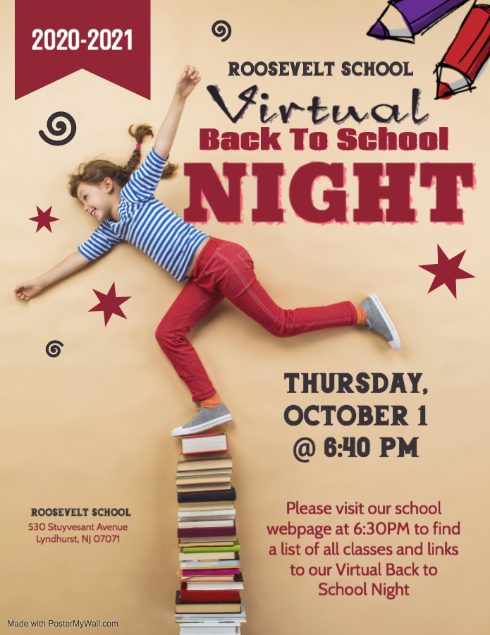 Virtual Back to School Night October 1st 6:40PM