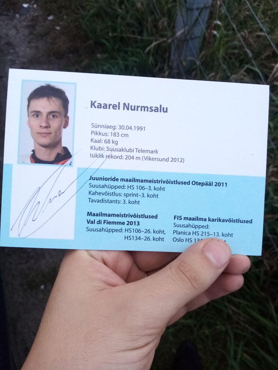 baltycki_futbol's tweet image. Moi mili, mały konkurs nie związany z futbolem, ale jak najbardziej ze sportem i krajami nadbałtyckimi, szczególnie zainteresuje #skijumpingfamily. Do wygrania autograf 🇪🇪 Kaarela Nurmsalu. Aby wziąć udział podaj dalej tweeta. Losowanie zwycięzcy za tydzień.