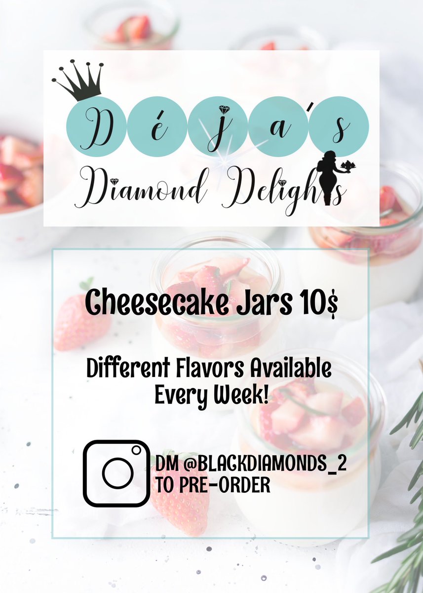 💎💎RELAUNCH💎💎

Déja’s Diamond Delights is back!!! Pre Order your jars today! Stay tuned on <a href="/BlackDiamonds_2/">Déja Jackson</a> IG tomorrow for the flavor reveal!!