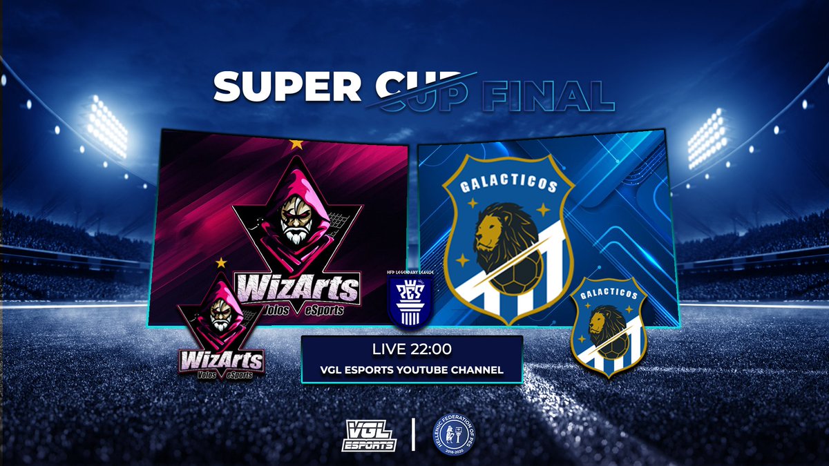 Hellenic_Pes's tweet photo. 🏆#Super_Cup 🏆
#WizArts 🆚 @GalacticosTim
🕑 21:30🇬🇷/20:30CET #Pre_Game
🕑 22:00🇬🇷/21:00CET #Final
🕑 22:30🇬🇷/21:30CET #Post_Game - Κλήρωση πρωταθλήματος και κυπέλλου.
🎥 VGL e-Sports - #YouTube_Channel
👉 #Μείνετε_συντονισμένοι https://t.co/YKjMGrcqoE