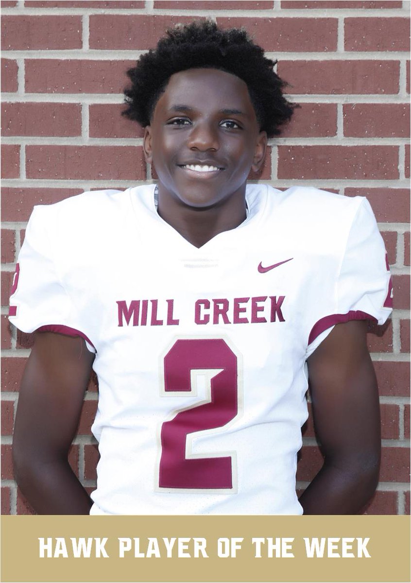 Mill Creek Football (@mcfootballcoach) on Twitter photo PLAYERS OF THE WEEK - BROOKWOOD
Offensive POW: Connor Bell <a href="/Connor24b/">Connor Bell</a>
Defensive POW: Jackson Clayton @jackclayton82
Special Teams POW: Khamari Glover <a href="/khamariglover3/">Khamari Glover</a>
Hawk POW: Lance White
#ATTACK | #iMpaCt PLAYERS OF THE WEEK - BROOKWOOD
Offensive POW: Connor Bell <a href="/Connor24b/">Connor Bell</a>
Defensive POW: Jackson Clayton @jackclayton82
Special Teams POW: Khamari Glover <a href="/khamariglover3/">Khamari Glover</a>
Hawk POW: Lance White
#ATTACK | #iMpaCt