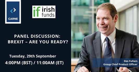 Carne's <a href="/DesFullamCarne/">Des Fullam</a>, Group Chief Product Officer, will be moderating a panel on #Brexit at the <a href="/IrishFunds/">Irish Funds</a>  North American Digital Seminar, taking place on Tuesda, 29th September 2020. <a href="/carneglobal/">Carne</a> 
irishfunds.ie/events/north-a…