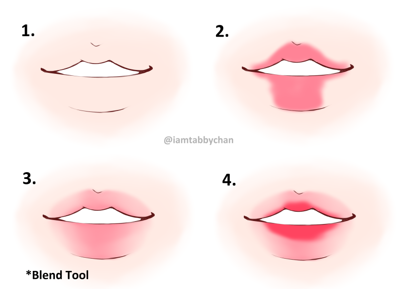 How To Draw Anime Lips Step by Step Drawing Guide by Dawn  DragoArt