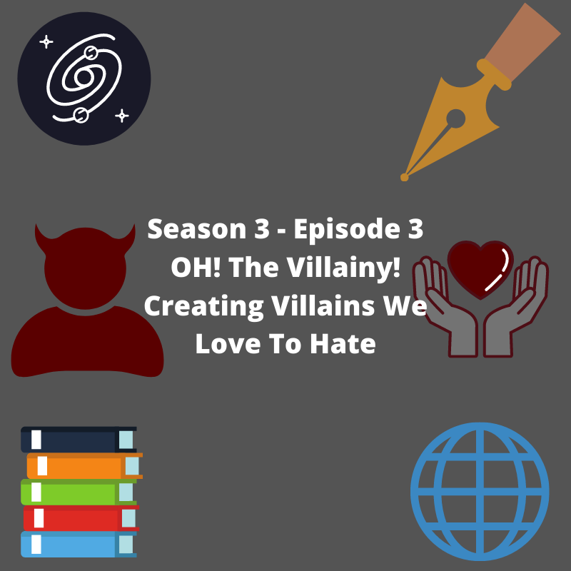 WritersWorld5's tweet photo. We sure love our #Villains! From #Loki to #Thanos we adore dastardly villains and foul bad guys. Learn all about writing beloved villains in today's episode of #WritersWorld
https://t.co/SwXMqYDCVf
#Evil #Character #WritingCommunity #Podcast #Podcasting #MondayPodcast #Writers https://t.co/OzNq1ZjotD