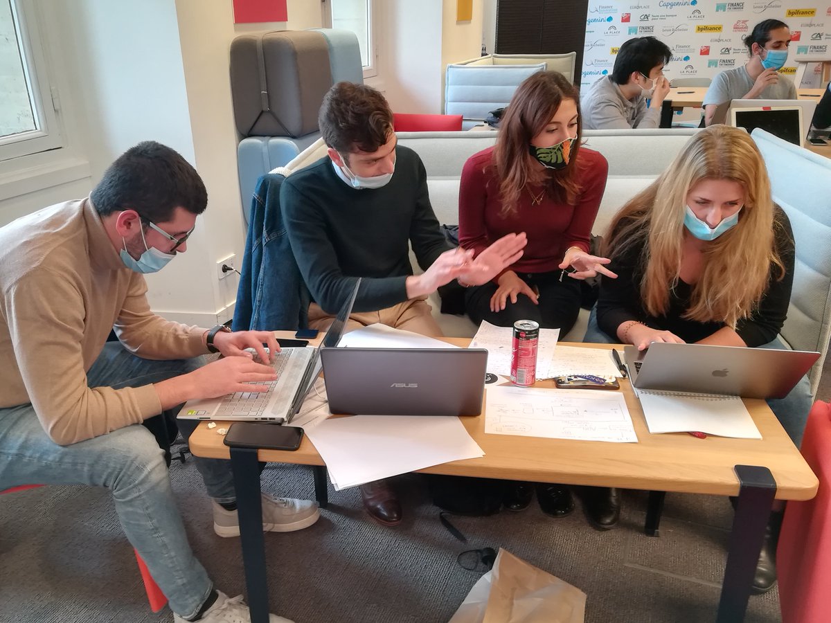 OlenaHavrylchyk's tweet photo. Students of @Master2FTD  working hard on their pitches for case studies on platform-based business models, data privacy &amp; SMEs https://t.co/U6JphyFpIz