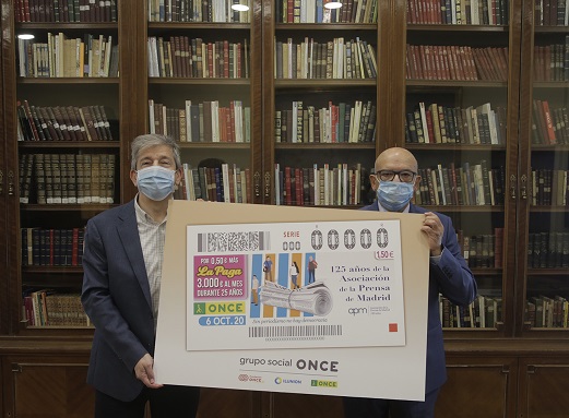 La Asociación de la Prensa de Madrid celebra su 125 aniversario en el cupón de la ONCE bit.ly/2S5Jpw9 #125AniversarioAPM