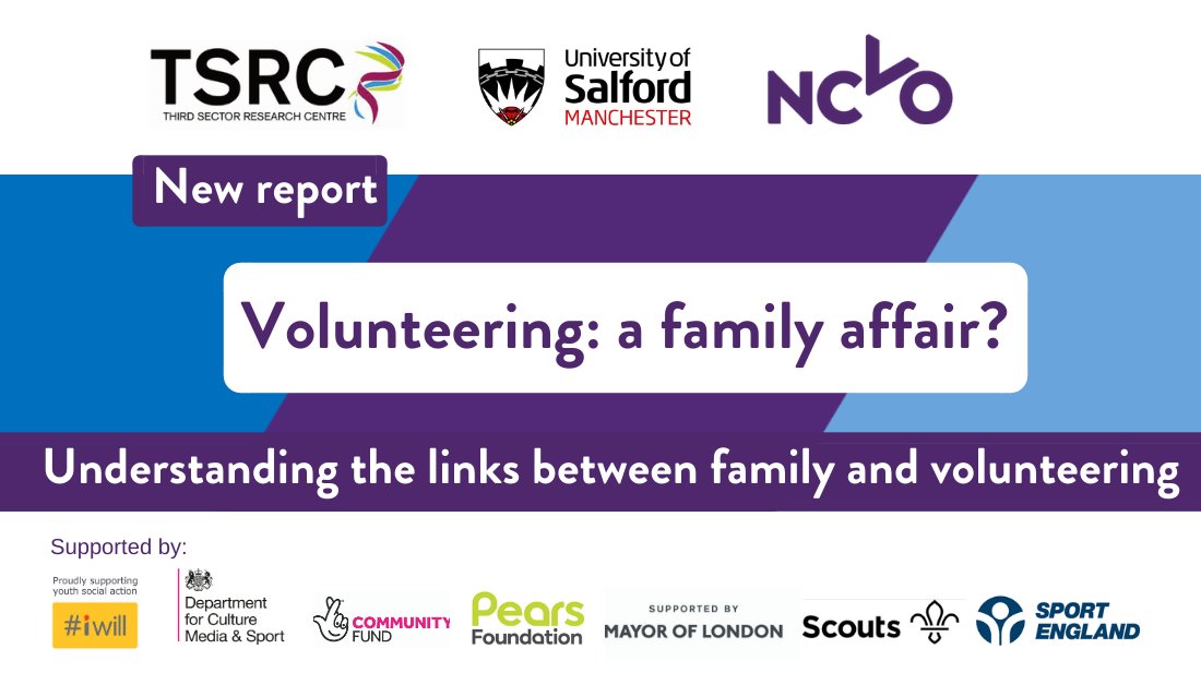 veroniquejochum's tweet photo. We’re delighted to be launching today the results of our project on #family and #volunteering. Here’s a blog to give you a flavour of what we found 
https://t.co/SLjii9mjeE https://t.co/VXveZ2QkXI