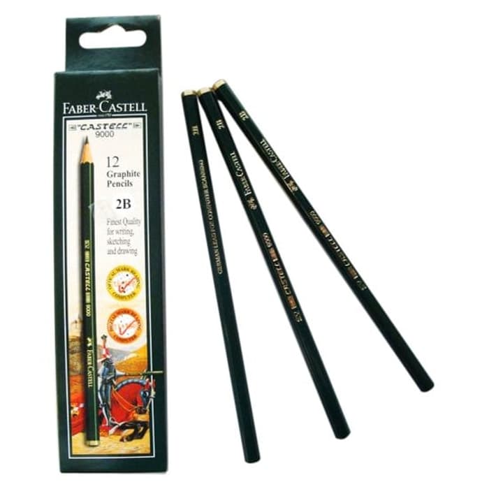 Pensil 2B Faber Castell. Buat bikin PR, usage 10%Buat gambar-gambar, usage 90% https://www.tokopedia.com/hophops/pensil-2b-faber-castell-pensil-kayu