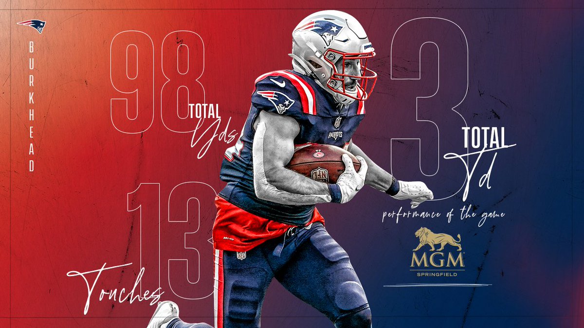 98 total yards, 13 touches &amp; the first 3-TD game of his career.

<a href="/RBrex34/">Rex Burkhead</a> is this week's player of the game 👏