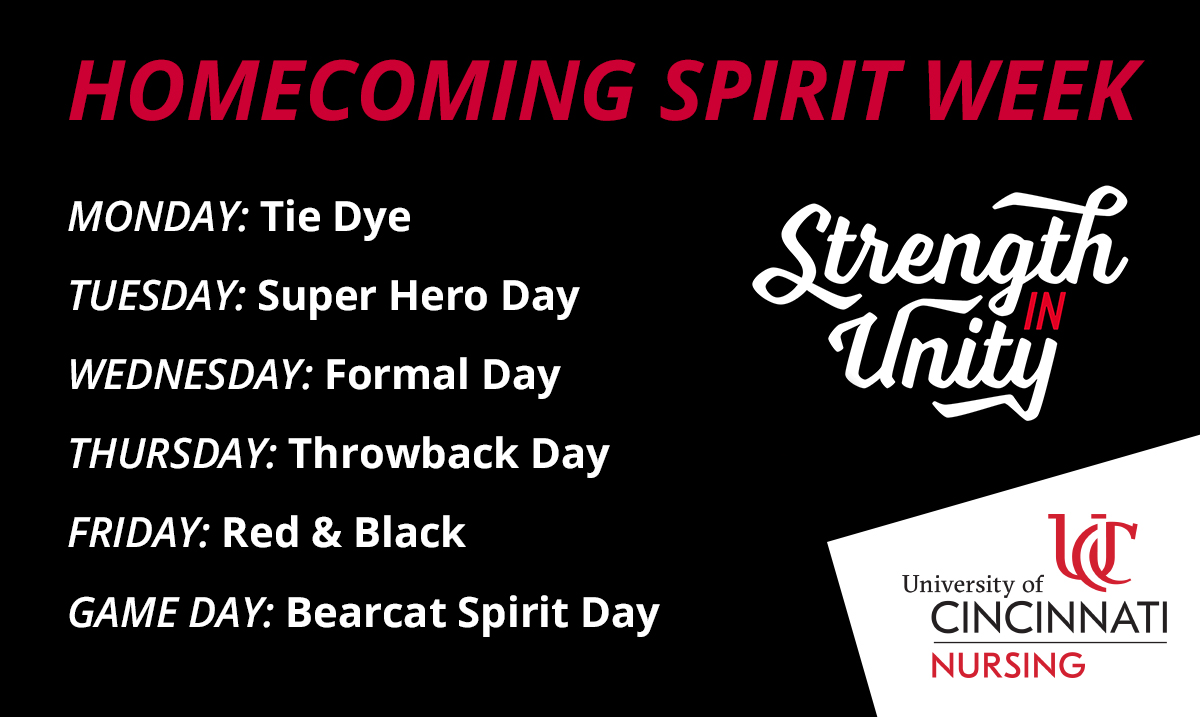 Homecoming week is here, Bearcats! Show us your spirit by dressing to today's theme, Tie Dye! Tag us in your photos and use the hashtag #CONStrengthinUnity. At the end of the week, we'll choose 3 of our most spirited individuals to win prizes!