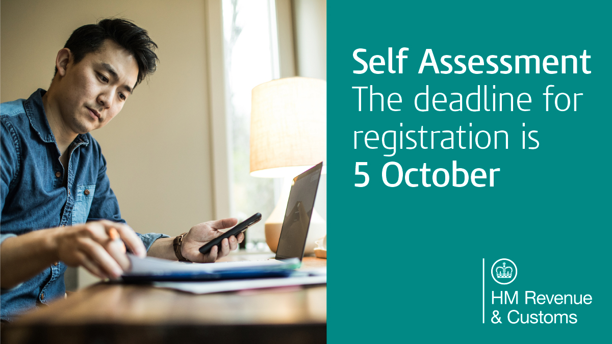 HMRCgovuk's tweet photo. If you have to complete a tax return this year, remember to register for Self Assessment by 5 October. Register here 👉
https://t.co/tZNnzOz2OH https://t.co/2EaNrND5F1