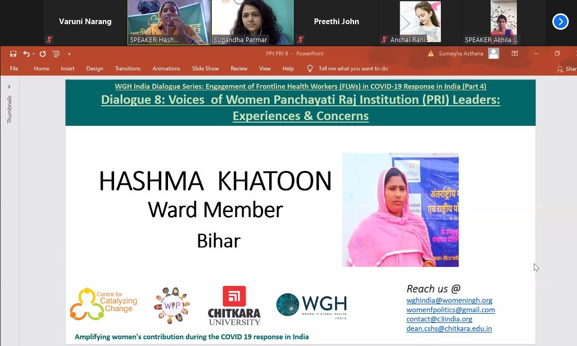 c3_india's tweet photo. #EWR from #Bihar, Hashma Khatoon, shares insights on the lived realities during the 1st phase of #lockdown, including accessing services for pregnant women & newborns, provisions for returning migrants and stigma against #ASHA workers due to fear of #COVID19
Live with @WGHIndia https://t.co/WvnJ18ofhu