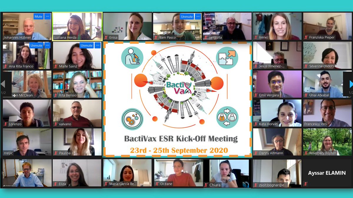 BactiVax's tweet photo. 3 days, 58 participants, 15 excellent ESR presentations, 6 scientific &amp; training sessions, and our kick-off meeting was a success! Huge thanks to our speakers and to all who attended. #VaccinesWork 
@mcclean_siobhan @HuebnerJohannes @REA_research @MSCActions @EU_H2020 https://t.co/UpuWAp4xYJ
