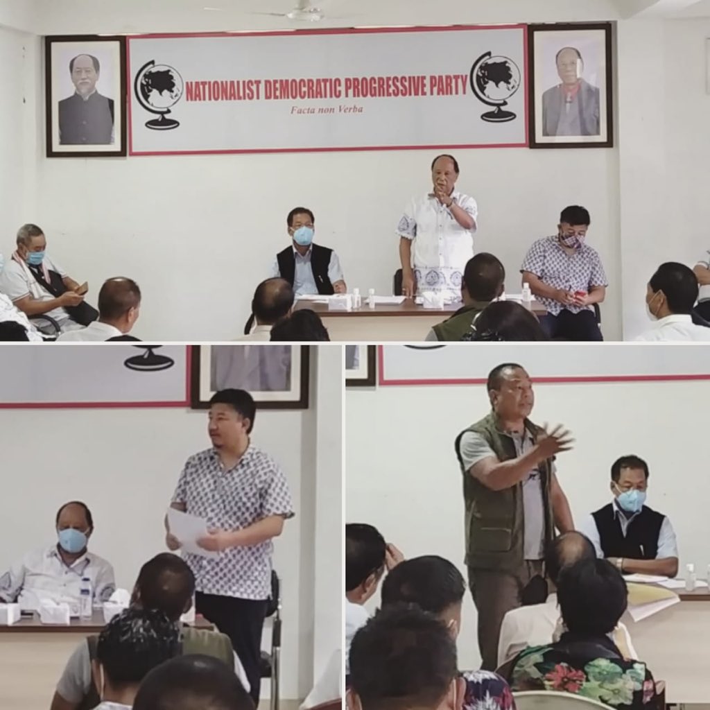 NDPP President Mr. Chingwang Konyak and Secretary General <a href="/abumetha/">abu metha</a> and host of central office bearers including President of Central Youth and Women Organisation participated on the #NDPP Coordination Meet with the Region Incharges at the Party HQ Chumukedima.