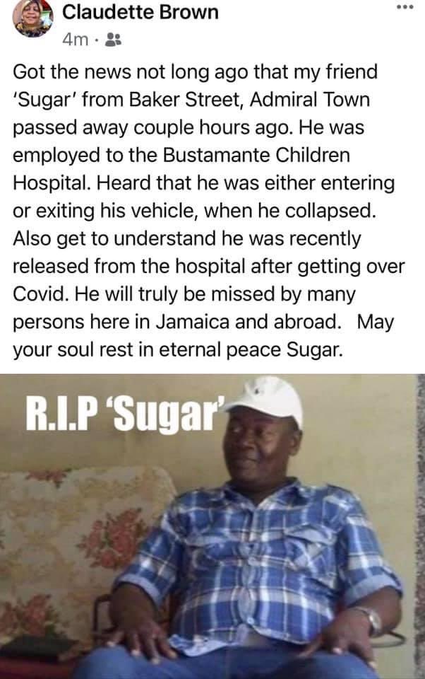 KhiaJosina's tweet photo. This was one of my favorite porters from Bustamante Childrenโs Hospital. Saved me nuff time when I had no food. He recently recovered from Covid , then had a complication. #RIPSugar https://t.co/9EJsAE41lH