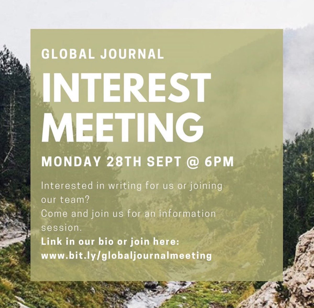 GlobalJournalNU's tweet photo. Happy Monday Huskies! Want to get involved with the Global Journal? Come to our interest meeting TONIGHT at 6PM EST. DM us for the Zoom link! https://t.co/gh6MFZ1bME