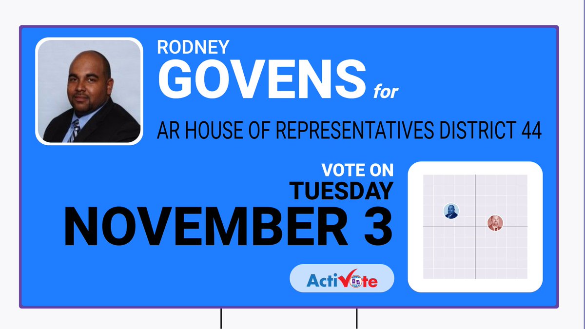 ActiVoteUS's tweet photo. Calling Arkansas #arleg voters! 🗳️

See how you align with @RFor44!
📱 https://t.co/H6Dd6UkgVs 

#arpx #plotyourpolitics #vote2020 https://t.co/jYe9DxFah3