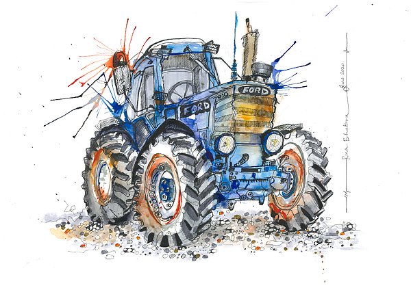 rinabhabra's tweet photo. New artwork for sale! - "Blue Tractor" - https://t.co/zycXNVUBlV @fineartamerica https://t.co/fiGG5sFMUJ