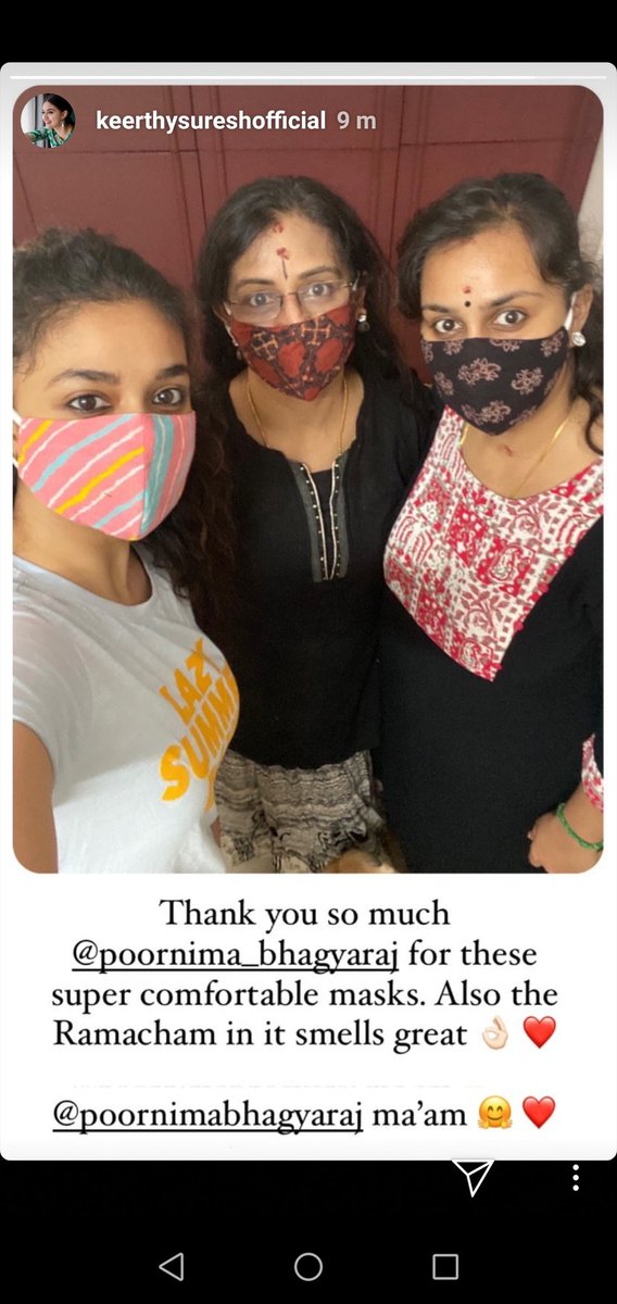 Kitty_cult_'s tweet photo. Wear mask 😷 @KeerthyOfficial 😍😍 @MenakaSuresh4 amma @RevathySureshK akka 😘😍😍 https://t.co/ZPWiXiipyK
