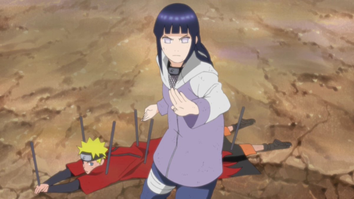 naruto has always protected her from bullies or in danger, so she did the same when no one was there to fight for him. she was the only one who had the courage to stand against pain, which she knew she doesn't stand a chance against at. but despite that, her love for him +