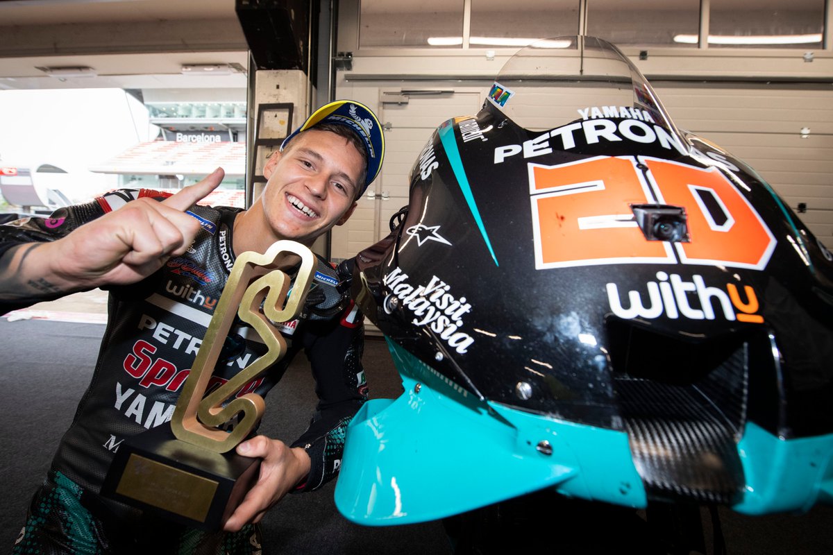 sepangracing's tweet photo. #MondayMotivation - What a weekend it was for @FabioQ20, so many emotions! 🥇🏆

#PETRONASmotorsports | #SepangRacingTeam | #MotoGP | #FQ20 https://t.co/DxM4q1b34J