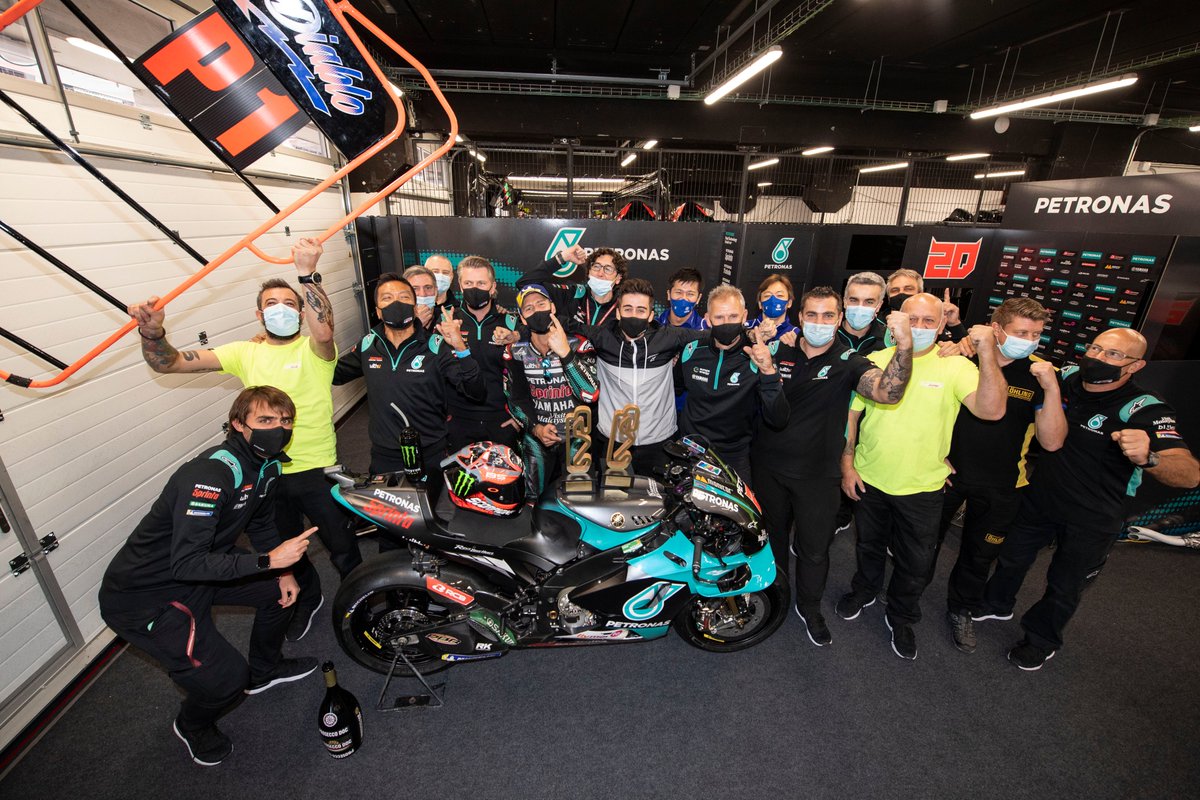 sepangracing's tweet photo. #MondayMotivation - What a weekend it was for @FabioQ20, so many emotions! 🥇🏆

#PETRONASmotorsports | #SepangRacingTeam | #MotoGP | #FQ20 https://t.co/DxM4q1b34J