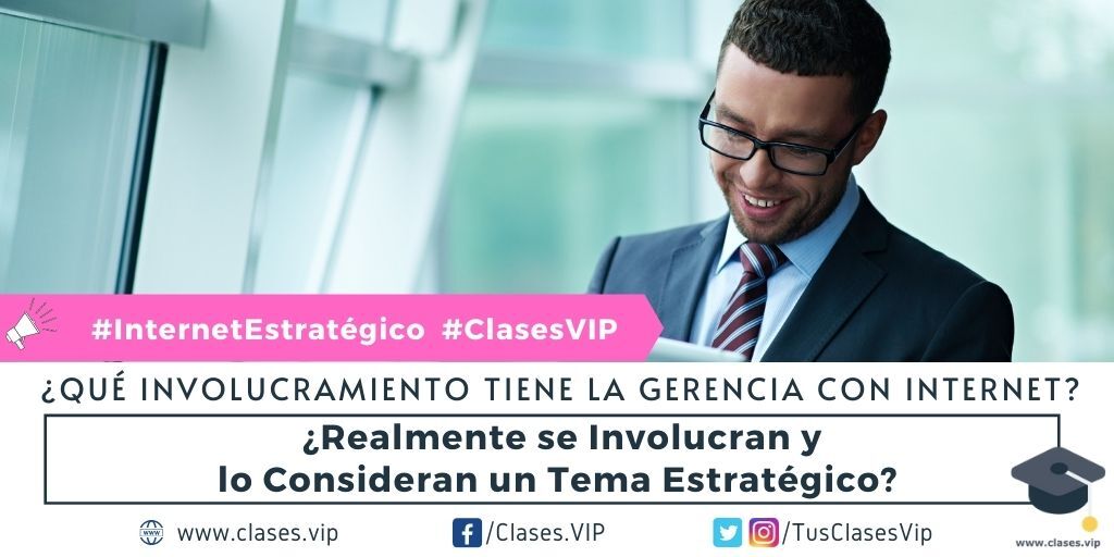 TusClasesVIP's tweet photo. ¿Qué Involucramiento tiene La Gerencia con Internet?
¿Realmente se Involucran y lo Consideran un Tema Estratégico?
Te invitamos a participar de esta #PreguntaDeLaSemana, con los Hashtags #InternetEstratégico y #ClasesVIP https://t.co/CSj6myx1ES