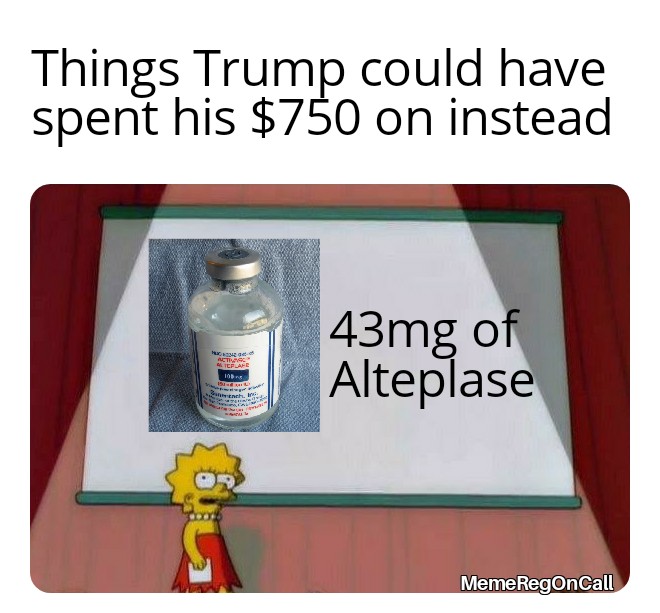 What Trump could have done instead of paying the huge unreasonable amount of tax he has already paid.  #MemeReg  #medtwitter  #trump  #750dollars