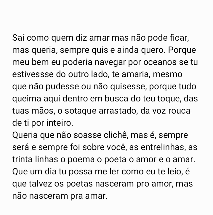 BarquinhoDe's tweet photo. "Meu bem eu poderia navegar por oceanos se tu estivesse do outro lado." https://t.co/AvvyVGuka4