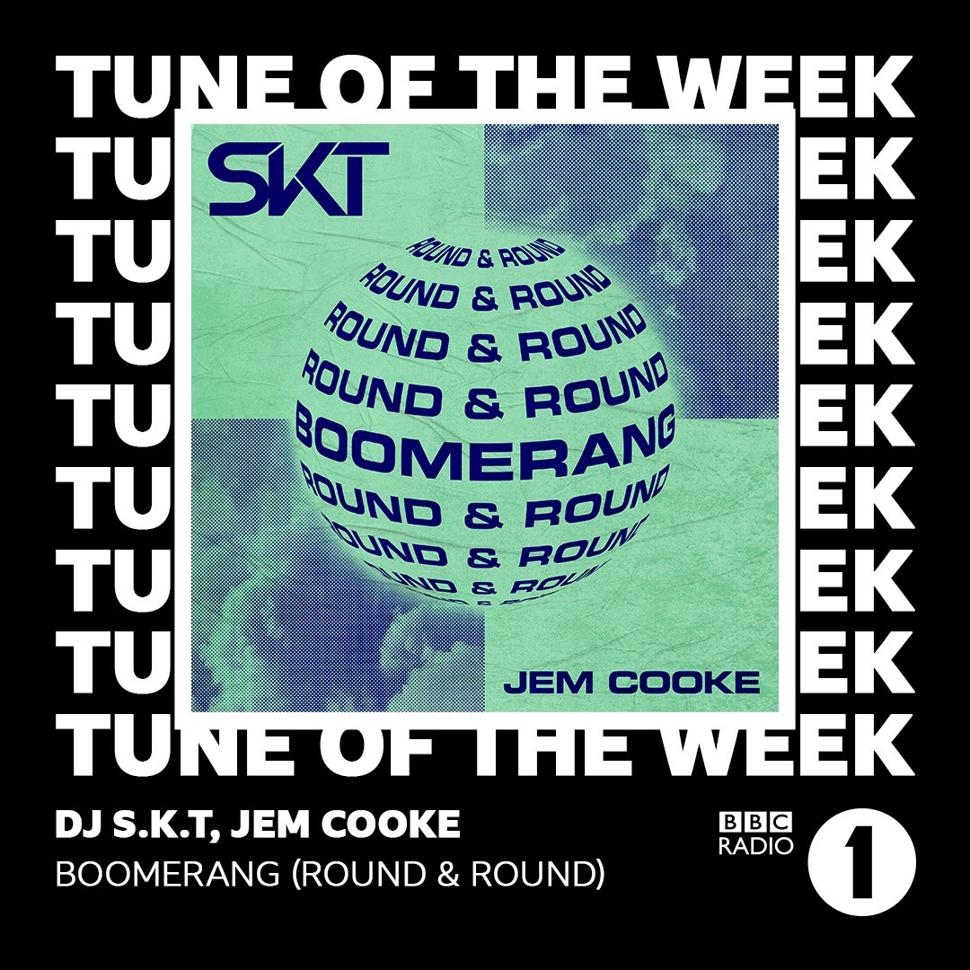 DJSKT's tweet image. WOW! 🤯🤯 

My single “Boomerang” ft. @JemCooke is TUNE OF THE WEEK on @BBCR1 🙌🙌

Big love to @scott_mills @Chris_Stark &amp;amp; @dev_101 ❤️

Tune in Monday-Thursday from 1pm all this week 🔥