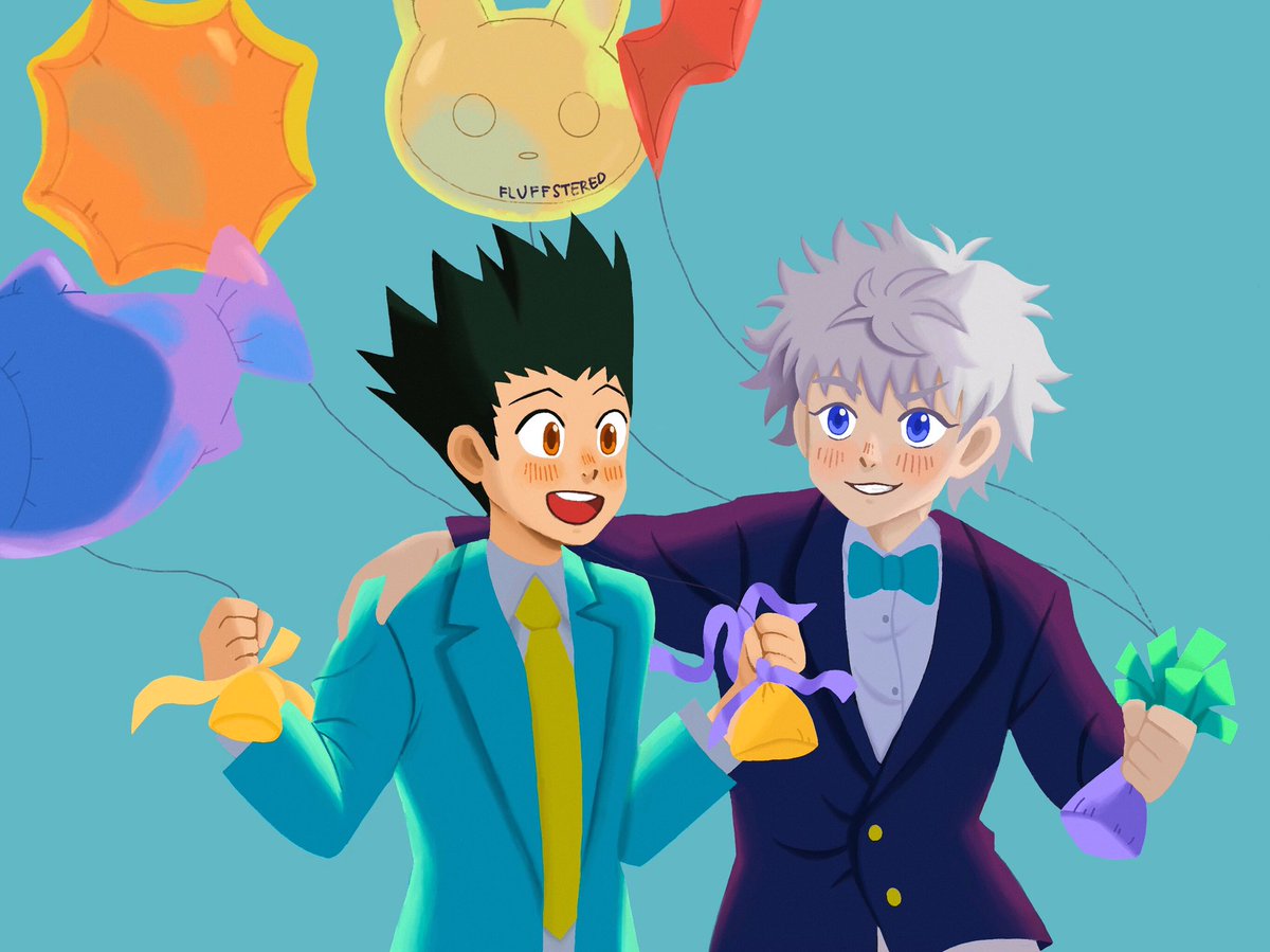 fluffstered's tweet photo. My submission for @/wooshway.art ‘s dtiys on ig !!! 

#hunterxhunter #gon #killua #gonfreecs #killuazoldyck #illustration #artistsontwitter #イラスト #ハンターハンター #digitalart https://t.co/fuAGma5zoT
