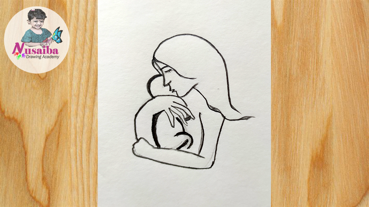 Mother and child Drawings / Sketch by jitesh patil - Artist.com
