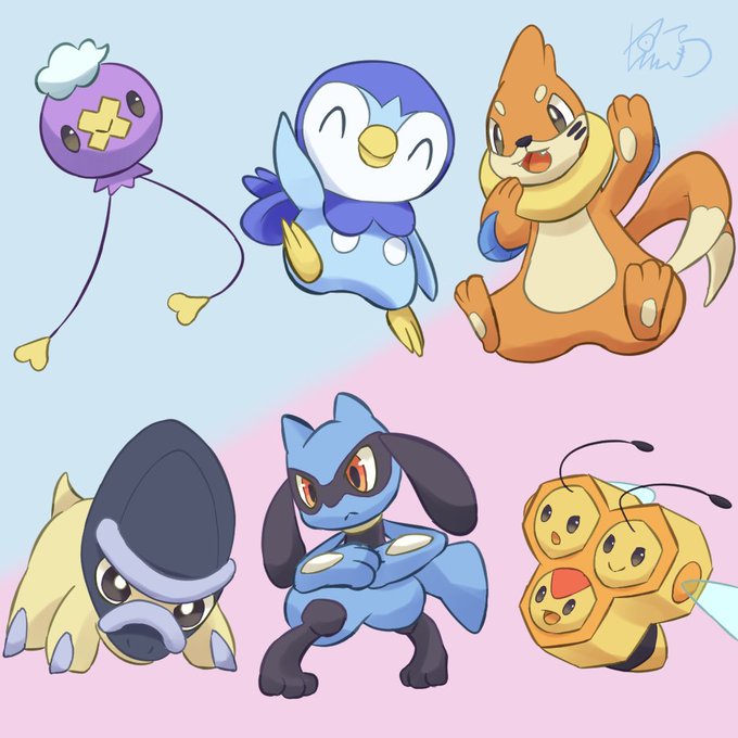 ダイパのポケモンいっぱい描いてた 