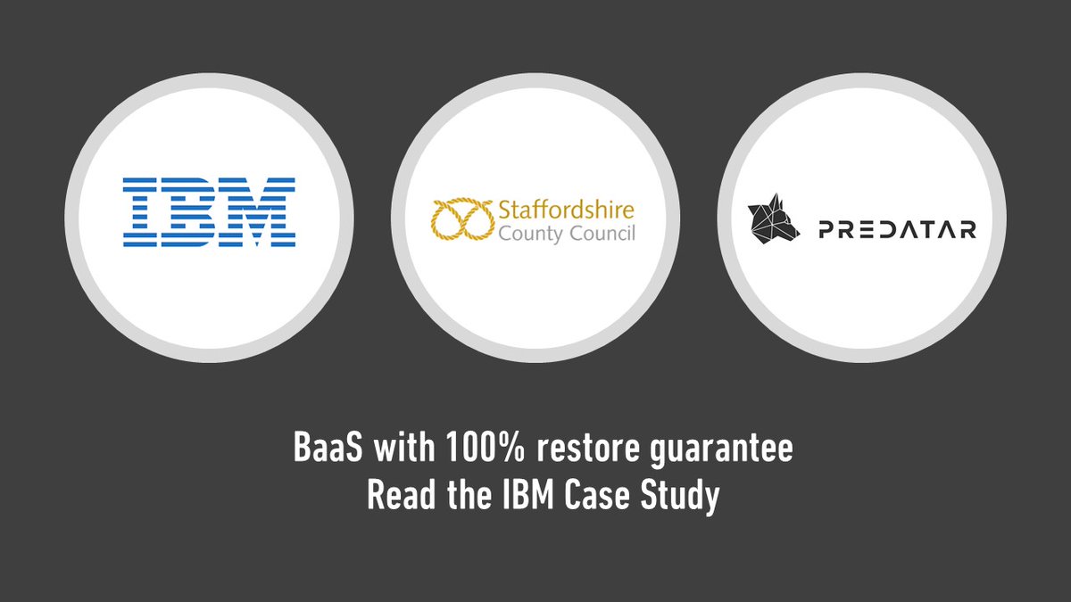 PredatarHQ's tweet photo. IBM case study on Staffordshire County Council, we gave them 100% restore guarantee and reduced time to create reports by 80%!
https://t.co/VejmpQu27F #TakeControlOfBackup https://t.co/QhhrAAy2qD