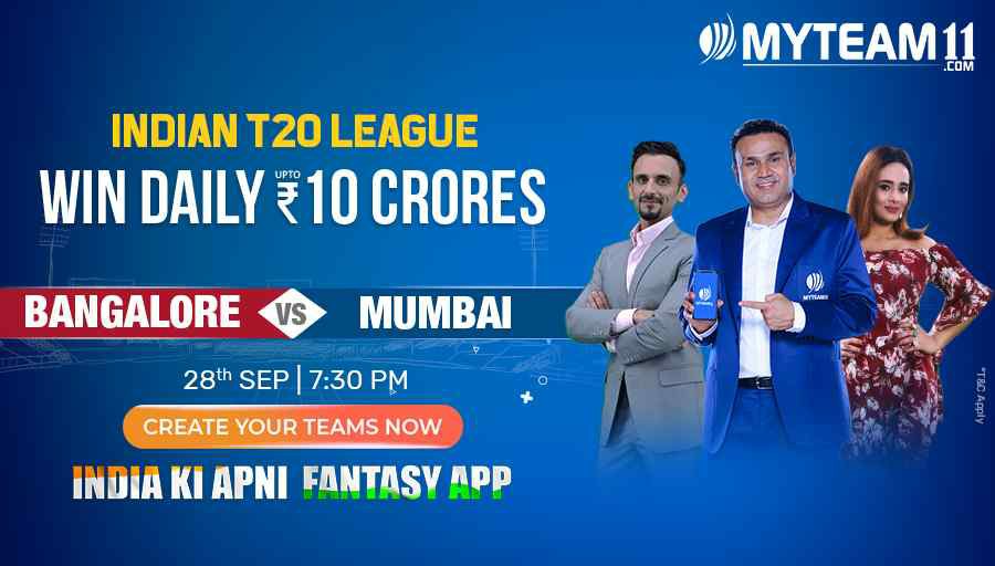 RaviVis41745441's tweet photo. I have made my team for the next clash of Indian T20 League. Create your teams on https://t.co/PwU0TZhkpk for Bangalore vs Mumbai &amp; Win Big. #IndiaKiApniFantasyApp #MyTeam11 https://t.co/aXhJmWefky