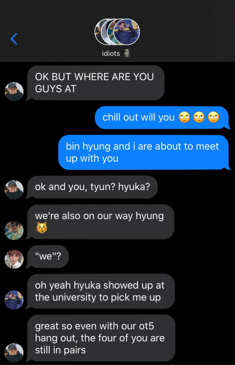 83. why are they like this (this is from gyu’s pov now)