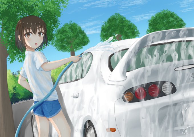 車と女の子のtwitterイラスト検索結果