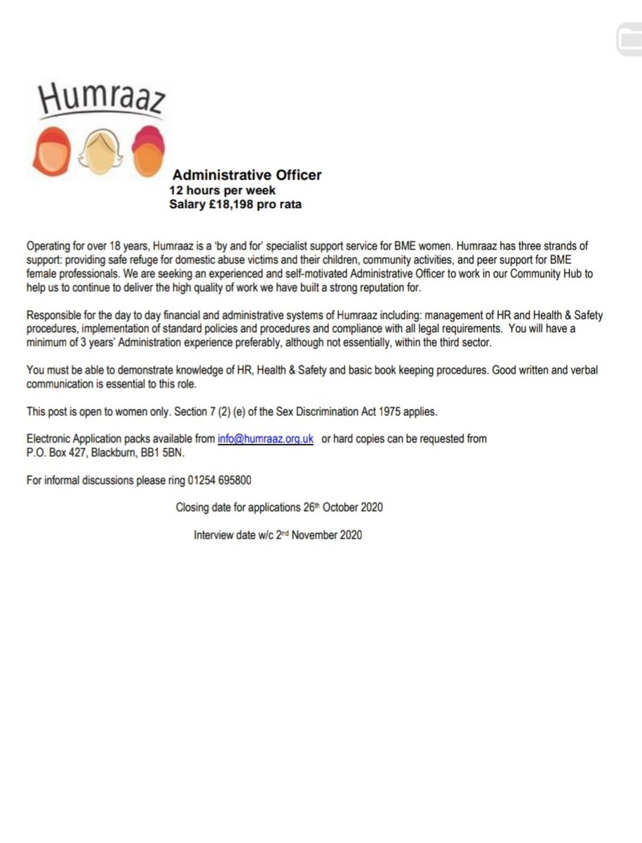 HumraazBlackburn (@humraazblackbur) on Twitter photo An exciting opportunity to join an amazing team and be part of our ongoing development we are looking for a Business Development Manager and Administrative Officer. <a href="/HumraazBlackbur/">HumraazBlackburn</a> #recruitment #Jobs #careerdevelopment #womenempowerment An exciting opportunity to join an amazing team and be part of our ongoing development we are looking for a Business Development Manager and Administrative Officer. <a href="/HumraazBlackbur/">HumraazBlackburn</a> #recruitment #Jobs #careerdevelopment #womenempowerment