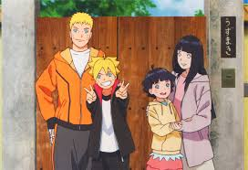 finally seeing naruto and hinata have their own small family with himawari and boruto. their sweet little kids that they loved and protected at all costs. things may not be well at all times but in the end they are the strongest family may it be through +