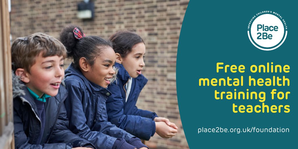 Calling all UK schools! We're offering free online mental health training for teachers. 🏫

This training will enhance your understanding of children’s #mentalhealth, and show you how to foster positive #wellbeing in your school. 

Sign up 👉 place2be.org.uk/foundation #edutwitter