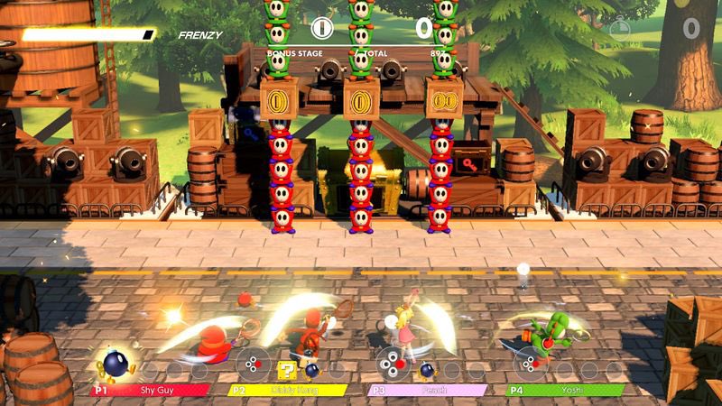 Mario Tennis Aces (2018) Coins appear in the Swing Mode minigames, Boo Hunt and Shy Guy Train Tussle. They are used to earn points for special costumes. They really dont serve much of a purpose outside of that, and the design is standard. 7/10.
