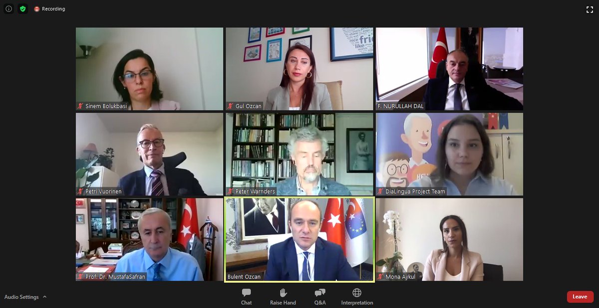 ABBaskanligi's tweet photo. Director General of Financial Coop.&amp;Project Imp. Bülent Özcan participated in the online closing ceremony of @DiaLinguaEU 
@DiyalogProjesi @TOZOK1951 https://t.co/EcCmGsdH1r