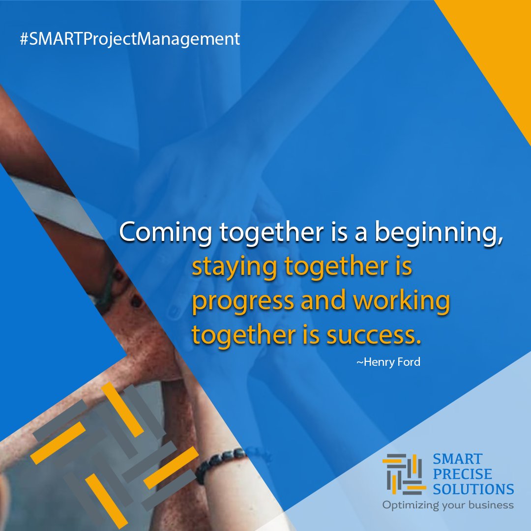 SmartPreciseSol's tweet image. Projects succeed because people work together, are you? #MondayMotivation #projectmanagement