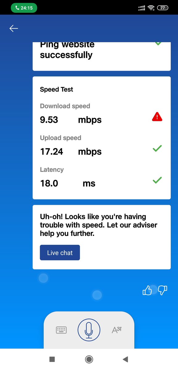 karanr's tweet photo. @JioCare Wifi speed is very slow. It's almost less then 10Mbps on wifi.
Only one device is connected to the device.
Tried to connect customer care many times but no connected https://t.co/Exb2LaDCDf